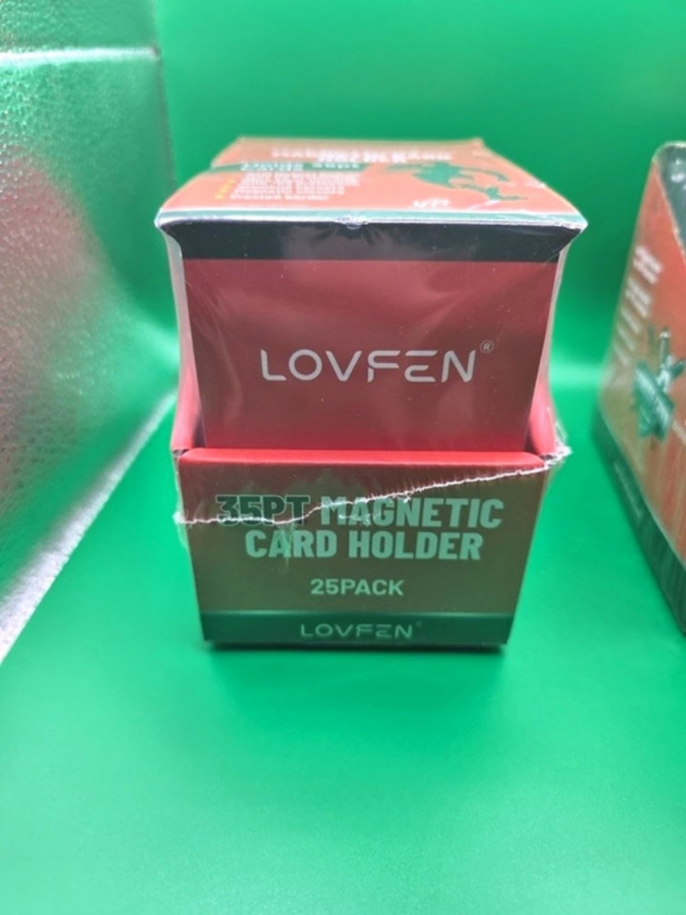 LOVFEN 35PT Magnetic Card Holder Pack Holders 50 Pack Clear